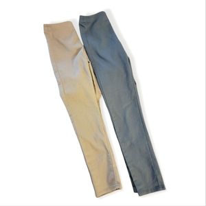 H&M DIVIDED PANT, SIZE 8, Tan & Army Green (selling two pairs together)